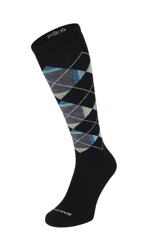 Prism Argyle Heren Compressiekousen Klasse 1 Black