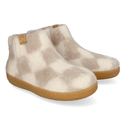 Rabara Maha Wolvilt Pantoffels White/Diamond