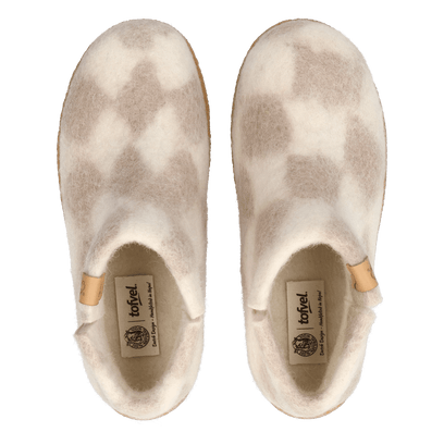 Rabara Maha Wolvilt Pantoffels White/Diamond