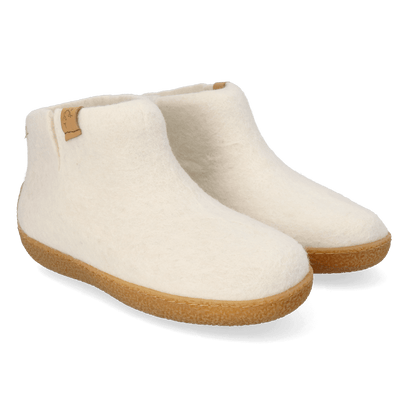 Rabara Maha Wolvilt Pantoffels White