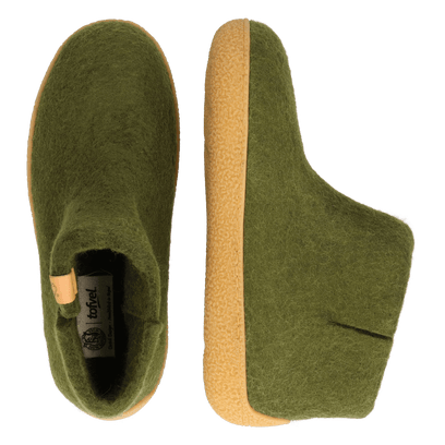 Rabara Maha Wolvilt Pantoffels Olive Green