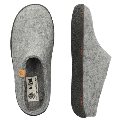 Slipa Wolvilt Instap Pantoffels Marbled Light Grey