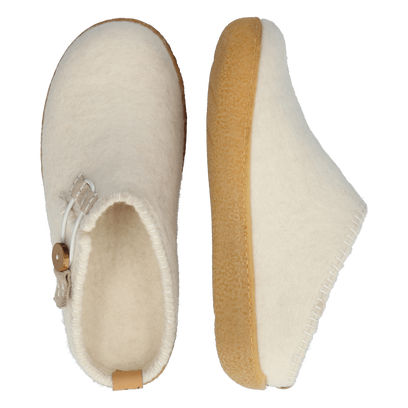 Sundara Wolvilt Pantoffels White