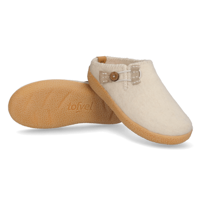 Sundara Wolvilt Pantoffels White