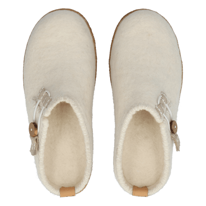 Sundara Wolvilt Pantoffels White