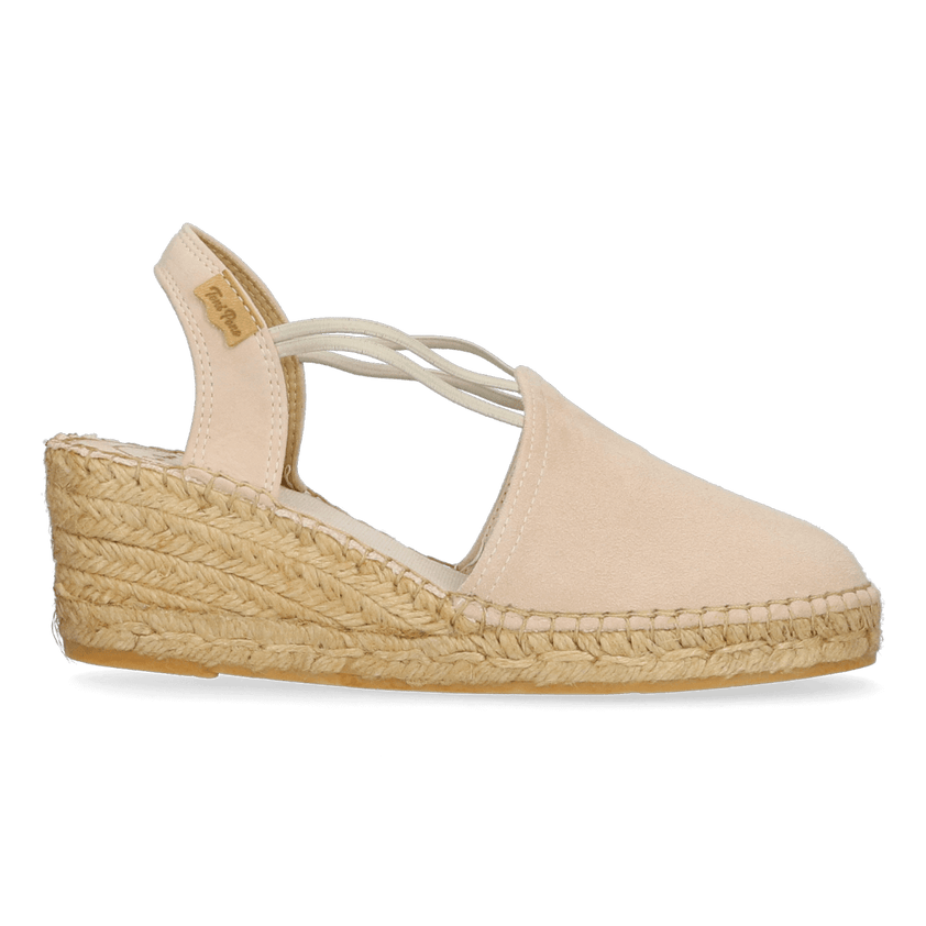 Tremp Suede Dames Espadrilles Pedra