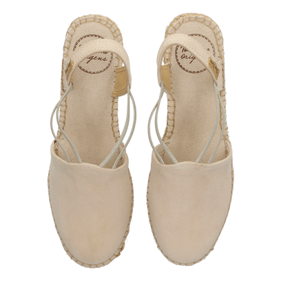 Tremp Suede Dames Espadrilles Pedra