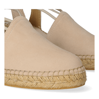 Tremp Suede Dames Espadrilles Pedra