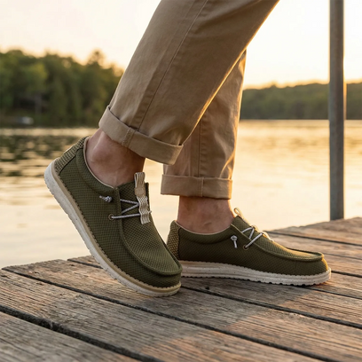 Wally Mesh Neutrals Heren Instappers Winter Green/Multi