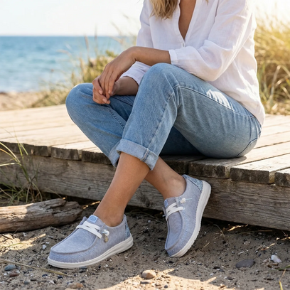 Wendy Break Surf Jersey Dames Instappers Heather Grey/Multi