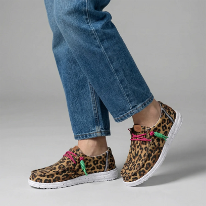 Wendy Getaway Lace Dames Instappers Leopard