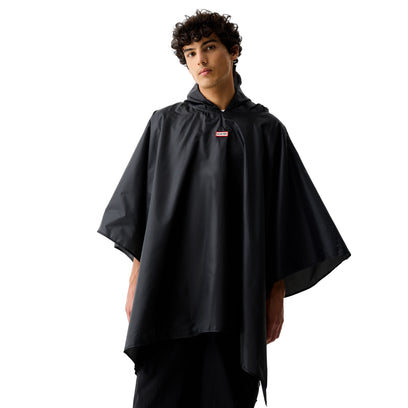 Unisex Packable Poncho Hunter Black