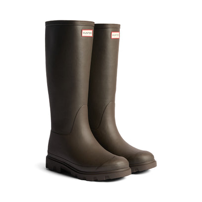Unisex Downpour Insulated Tall Wellington Boots Chocolate Brown