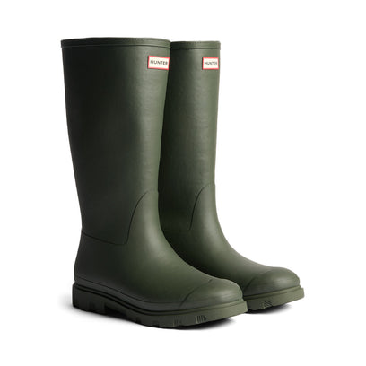 Unisex Downpour Insulated Tall Wellington Boots Dark Olive