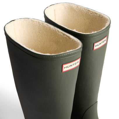 Unisex Downpour Insulated Tall Wellington Boots Dark Olive
