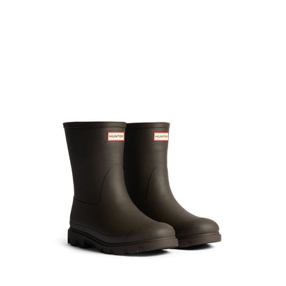Unisex Downpour Insulated Short Wellington Boots Chocolate Brown