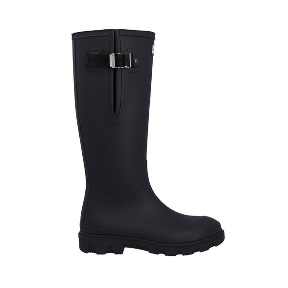 Downpour Field Adjustable Neo Lined Wellington Boots Black