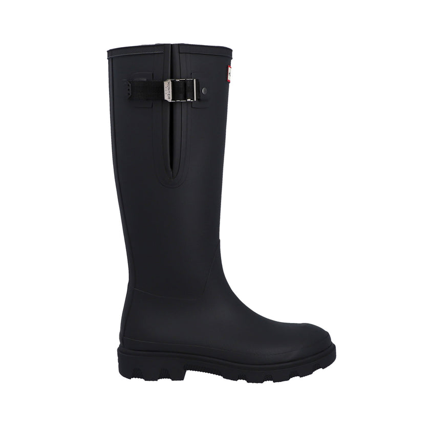 Downpour Field Adjustable Neo Lined Wellington Boots Black