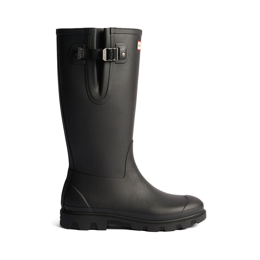 Downpour Field Adjustable Neo Lined Wellington Boots Black