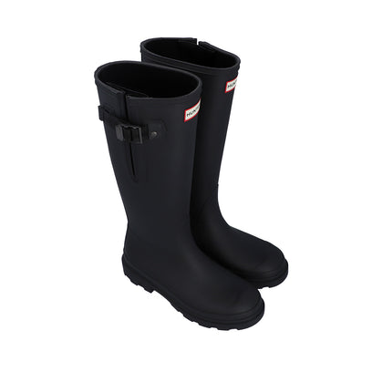 Downpour Field Adjustable Neo Lined Wellington Boots Black