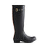 Women's Original Leopard Print Backstrap Tall Wellington Boots Black