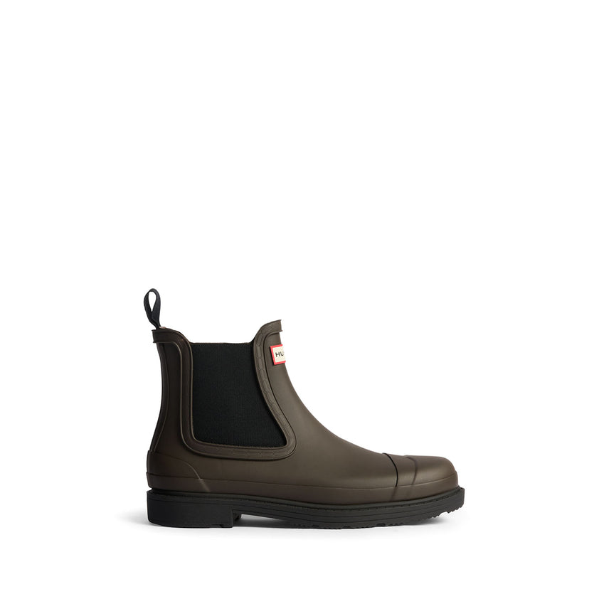Men's Commando Chelsea Boots Chocolate Brown/Black