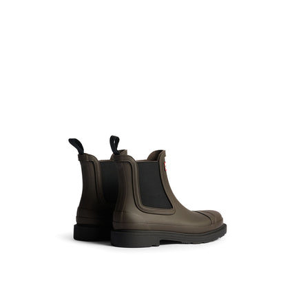 Men's Commando Chelsea Boots Chocolate Brown/Black