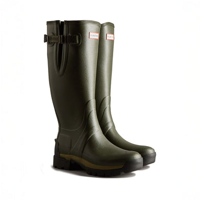 Men's Balmoral Adjustable 3mm Neoprene Wellington Boots Dark Olive