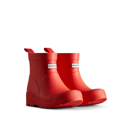 Big Kids Play Boots Logo Red