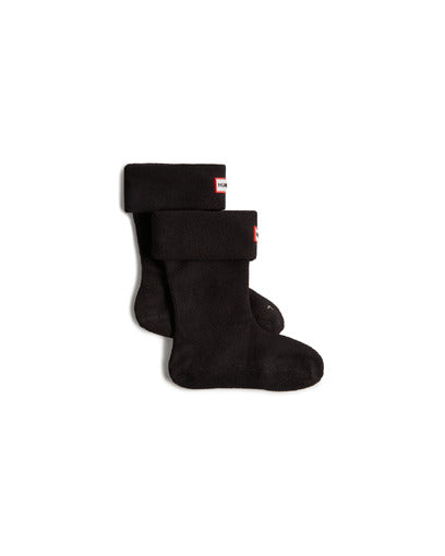 Kids Fleece Boot Socks Black