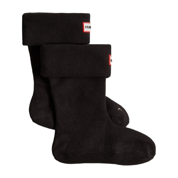 Kids Fleece Boot Socks Black