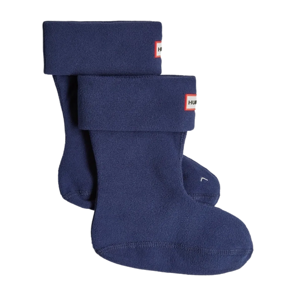 Kids Fleece Boot Socks Navy