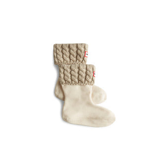 Kids 6 Stitch Cable Laarssokken Greige