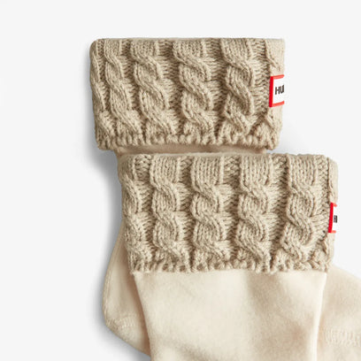 Kids 6 Stitch Cable Laarssokken Greige