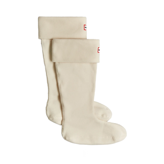 Recycled Fleece Tall Boot Socks Hunter White