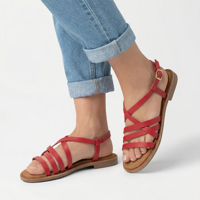 Zuza Dames Sandalen Leer Red