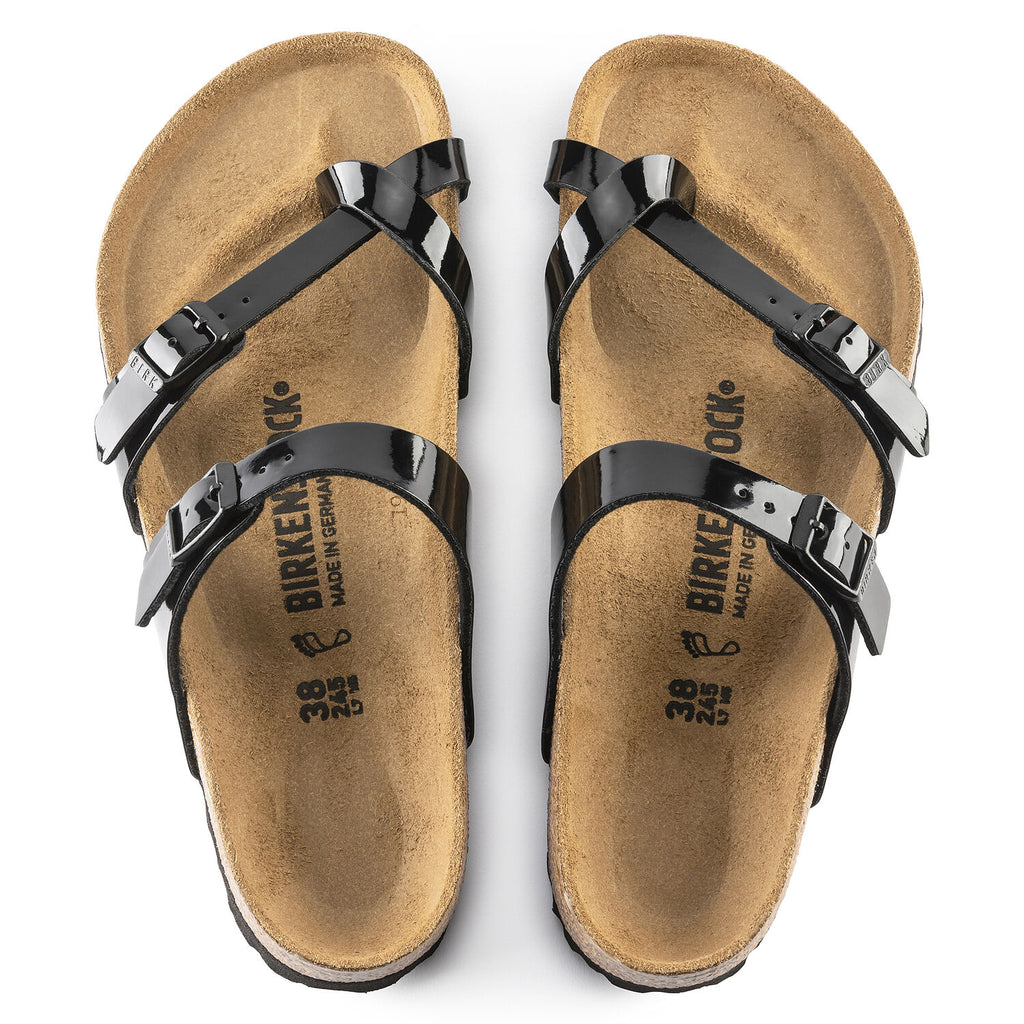 Mayari Dames Slippers Black Patent Narrow-fit