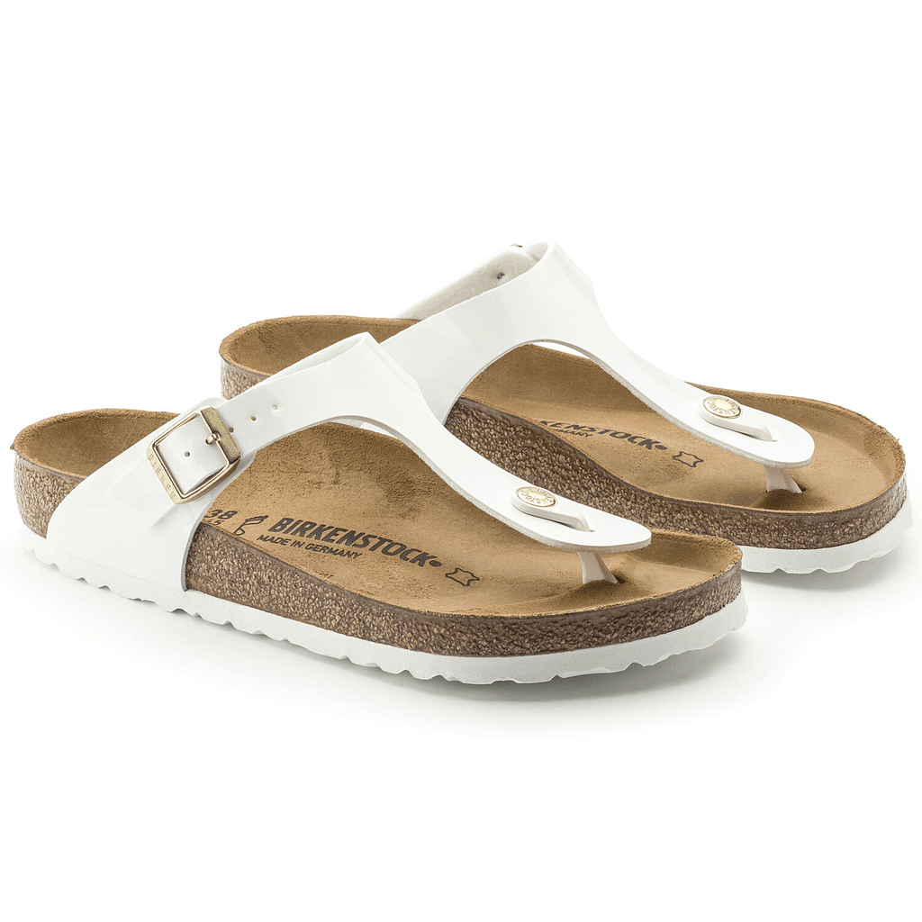 Gizeh Dames Slippers White Patent Regular-fit