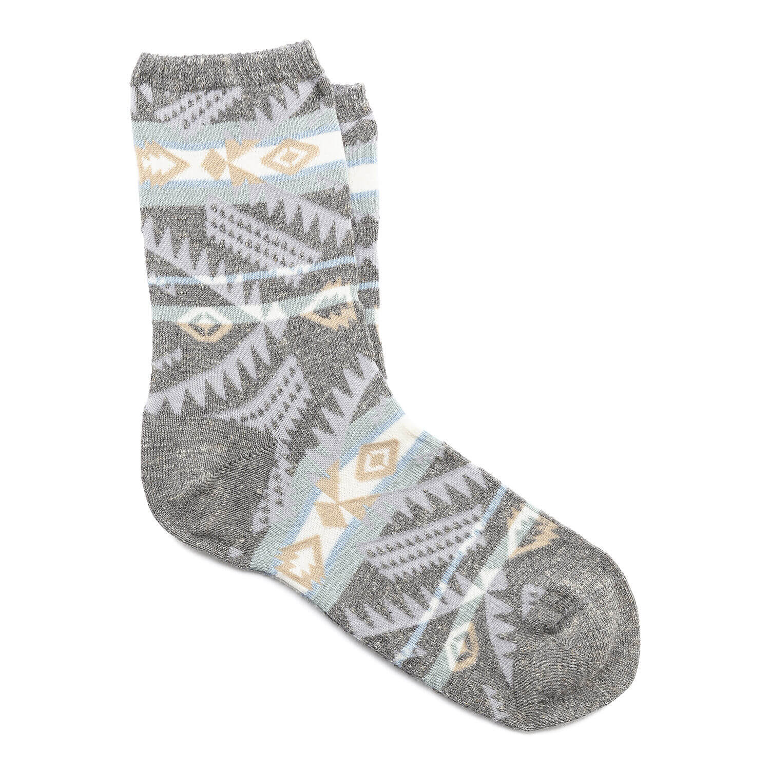 Linen Socks Dames Sokken Ethno Whale Gray