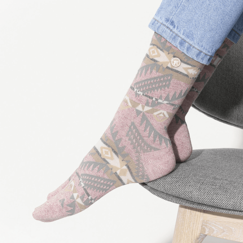 Linen Socks Dames Sokken Ethno Soft Pink