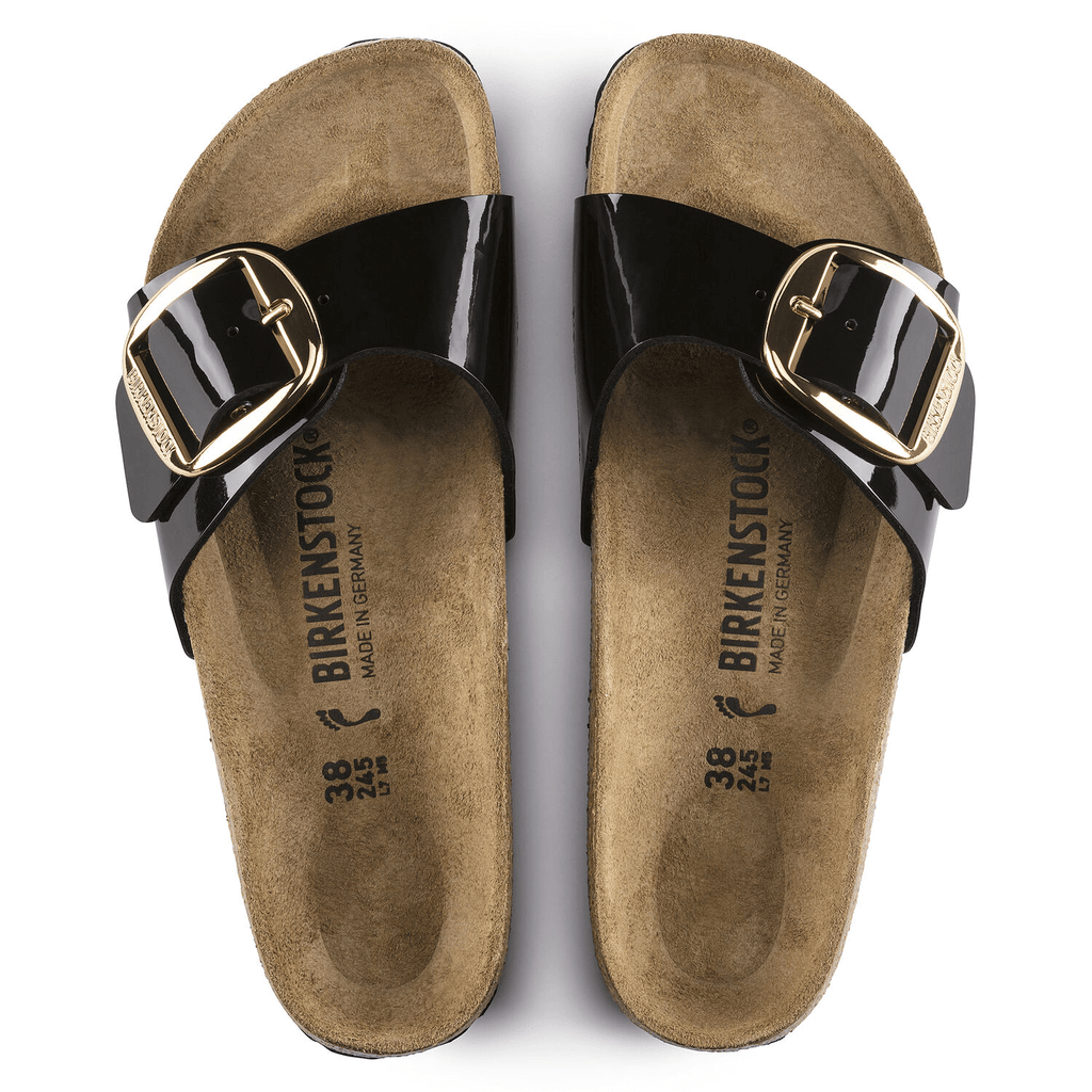Madrid Dames Slippers Black Patent Regular-fit