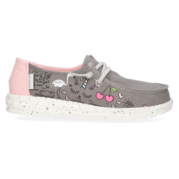 Wendy Youth Meisjes Instappers Doodle Grey