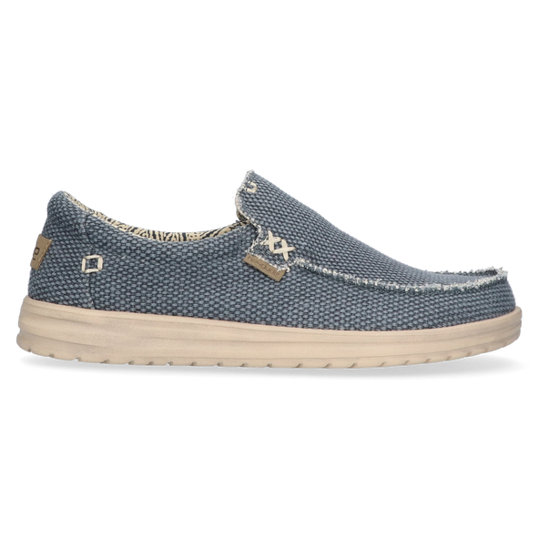 Mikka Natural Heren Instappers Braided Deep Blue