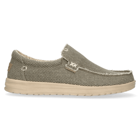 Mikka Natural Heren Instappers Braided Army