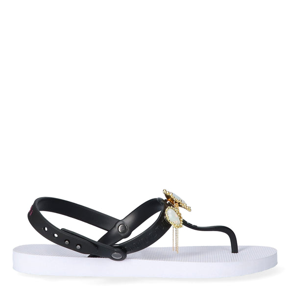 Selena Double Pearl Dames Sandalen White