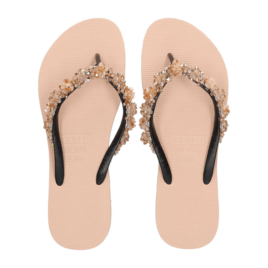 Precious Bloom Gold Dames Slippers Sand