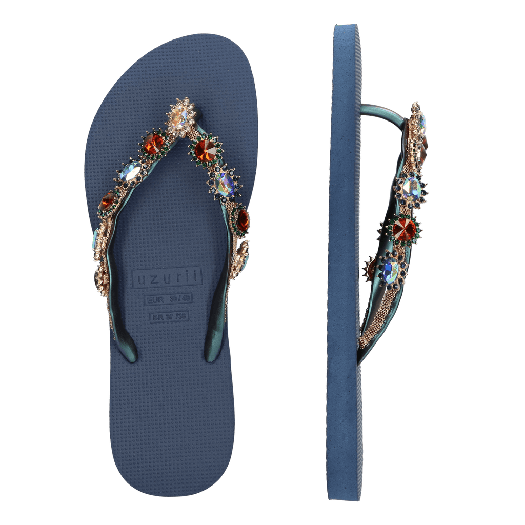 Monroe Dames Slippers Navy Blue