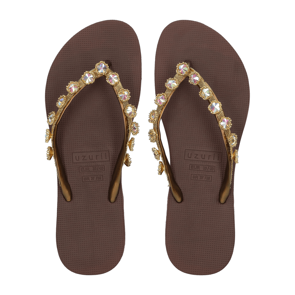 Flower Aby Dames Slippers Coffee