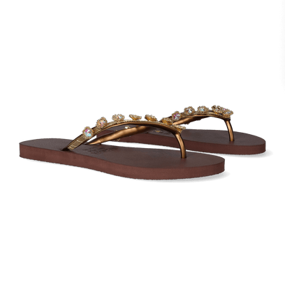 Flower Aby Dames Slippers Coffee