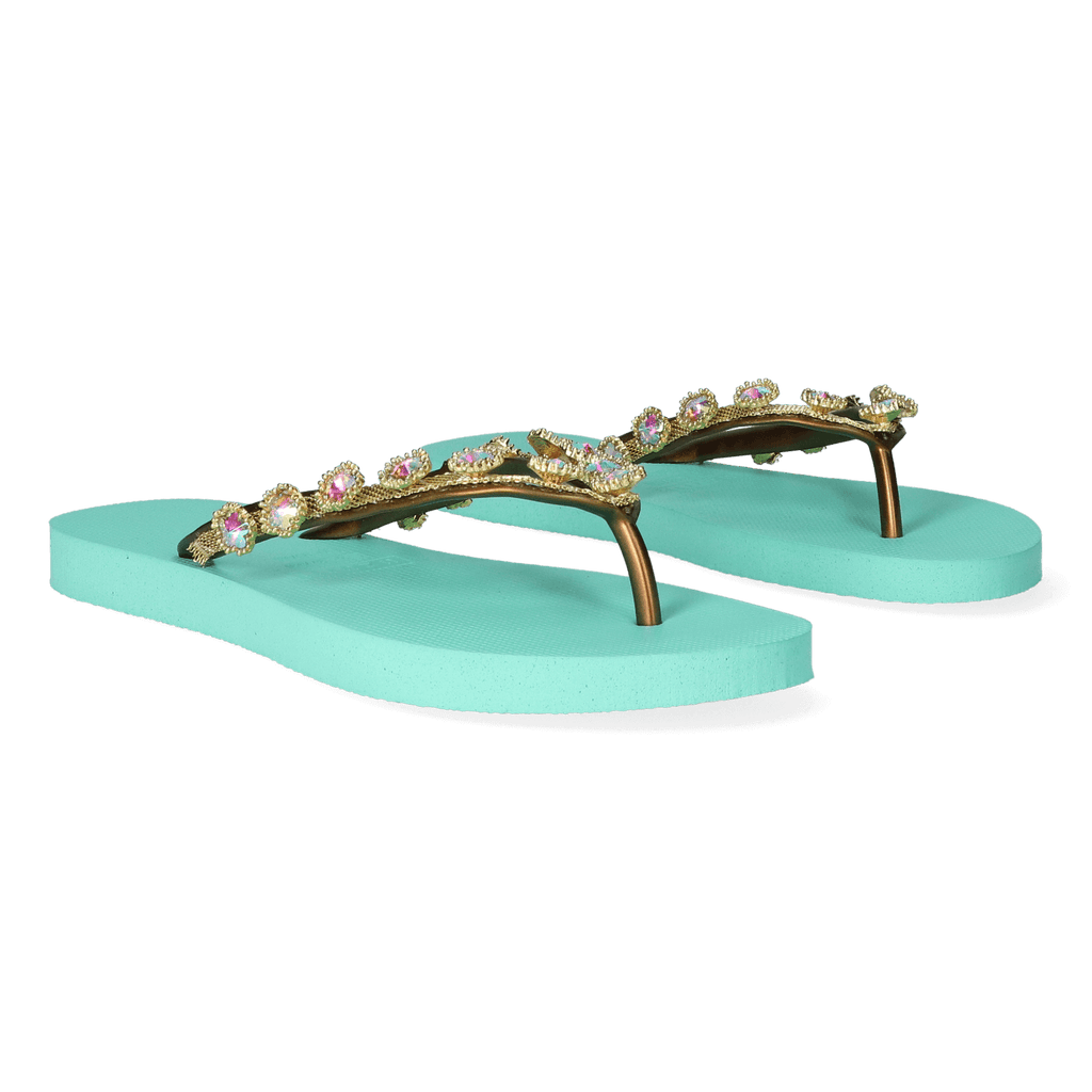 Flower Aby Dames Slippers Mint Green